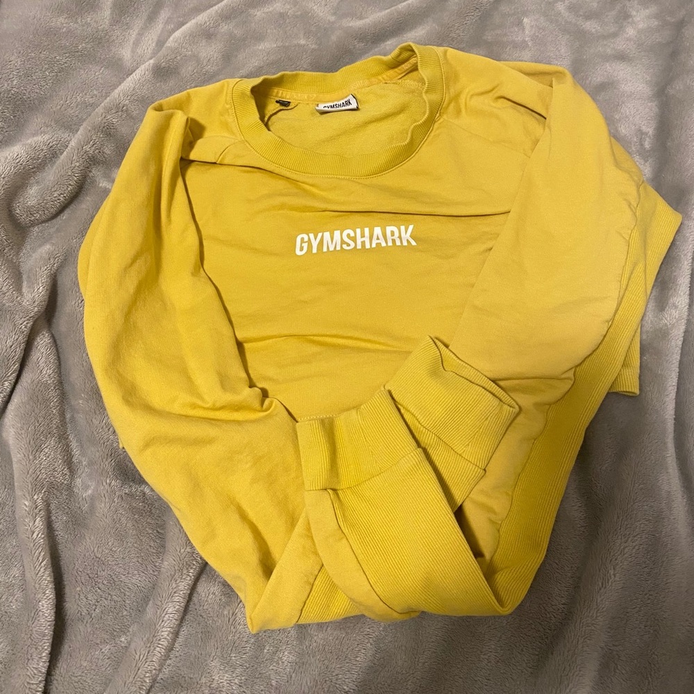 Yellow Gymshark crop sweater